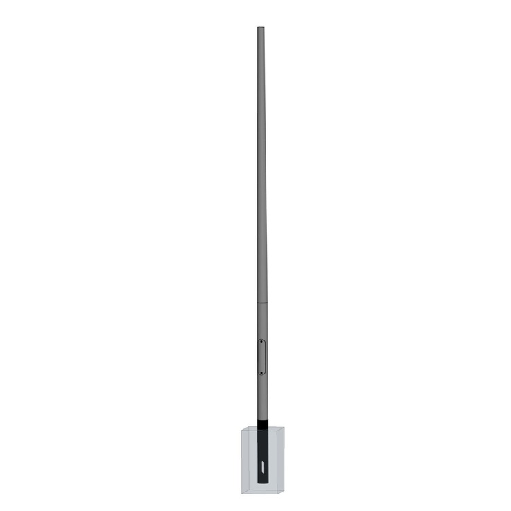 Straight poles | Conical round aluminium